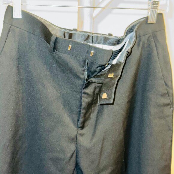 Men’s Black Slim-Fit Dress Trousers W32 L46 – Italian Style - Picture 3 of 4